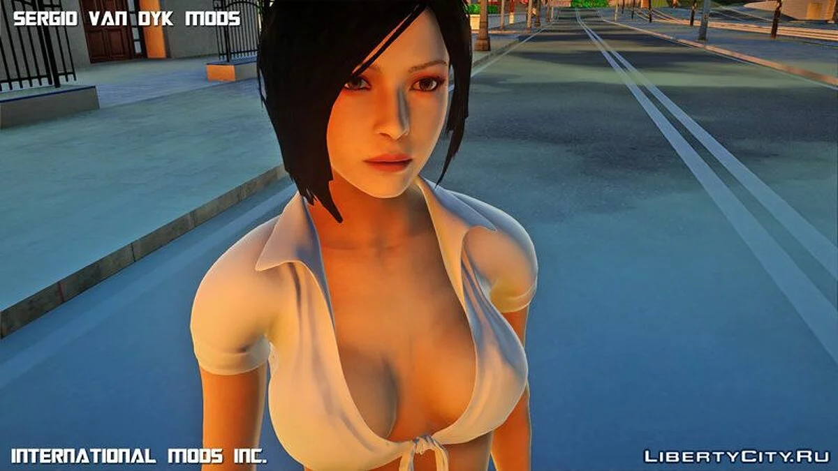 آدا وونغ في زي المدرسة من RE2 Remake / جي تي إيه سان أندرياس