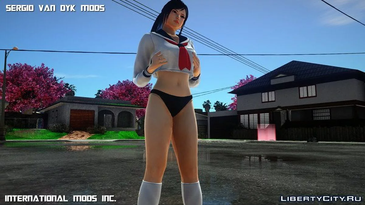 Hot Kokoro in Sailor School Uniform / GTA San Andreas