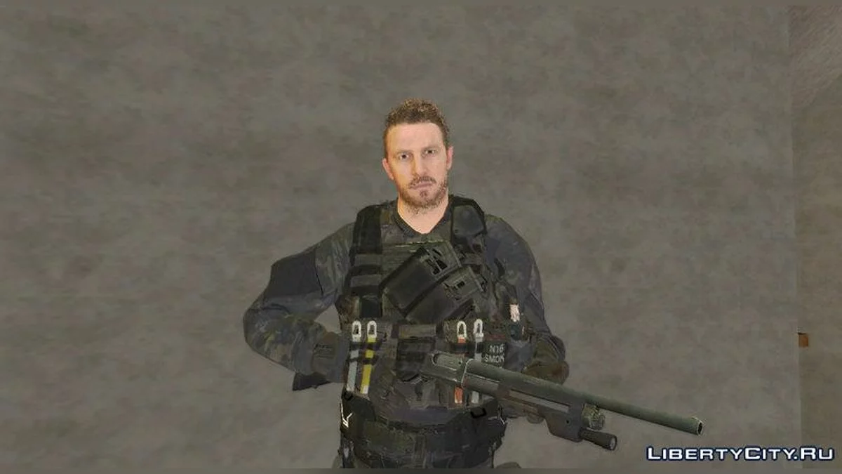 Chris Redfield from Resident Evil 7 / GTA San Andreas