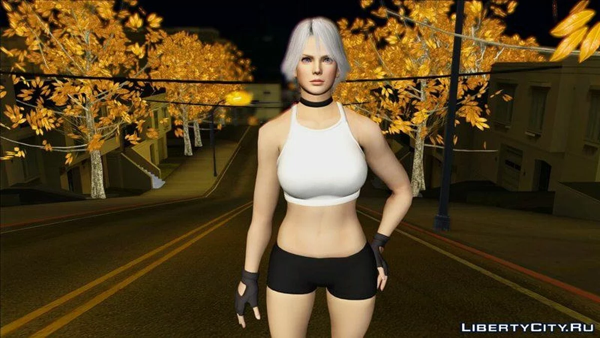 كريستي في ملابس تدريب من Dead Or Alive 6 / جي تي إيه سان أندرياس