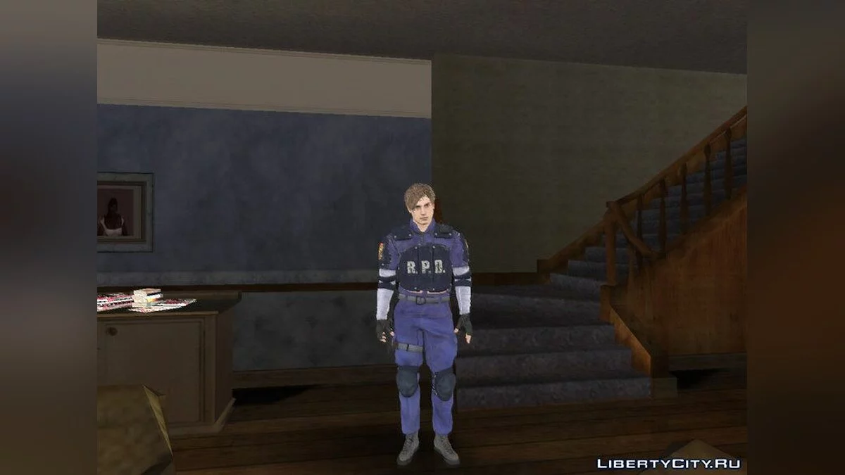 Леон в классическом костюме из RE2 / GTA San Andreas