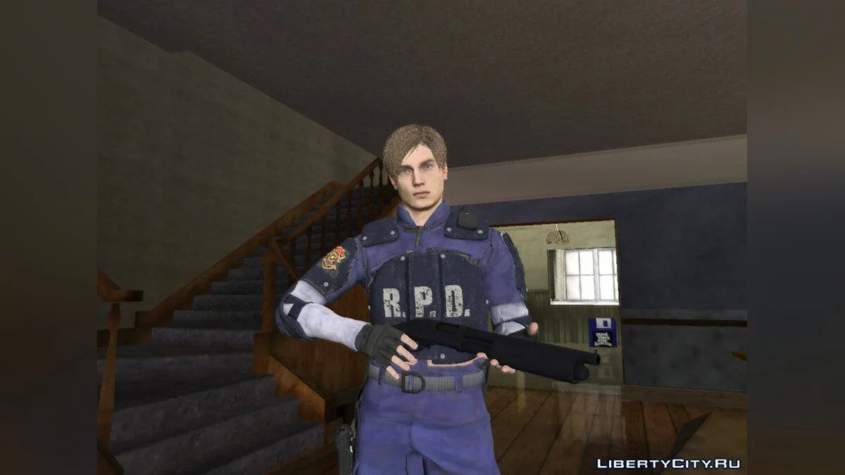Леон в классическом костюме из RE2 / GTA San Andreas