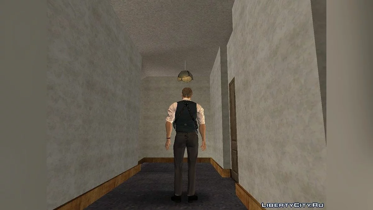 Leon em traje noir de RE2 Remake / GTA San Andreas