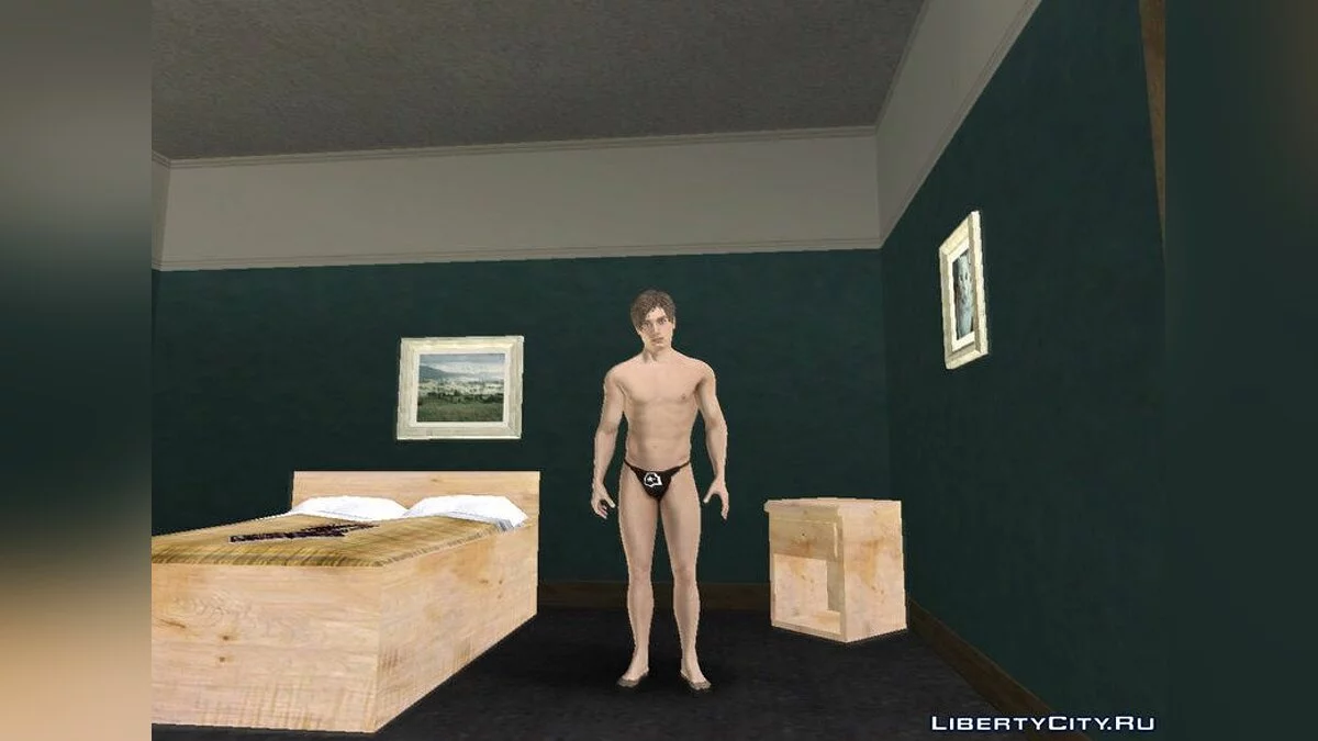 Леон в нижнем белье из RE2 / GTA San Andreas