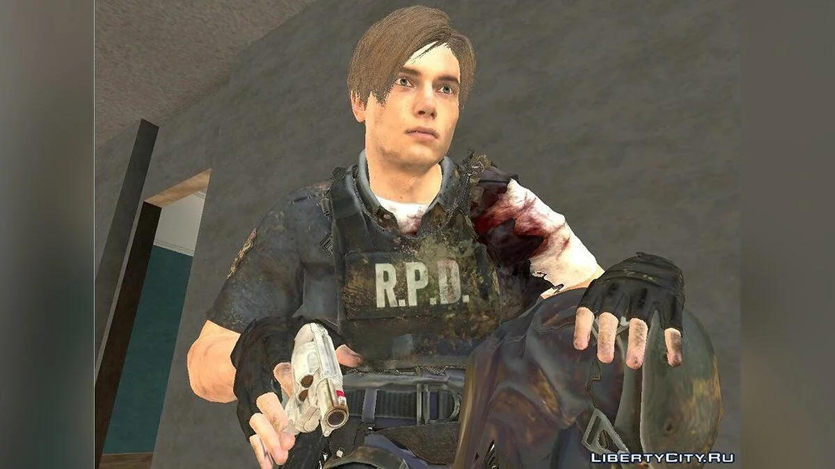 ليون المصاب من RE2 Remake / جي تي إيه سان أندرياس