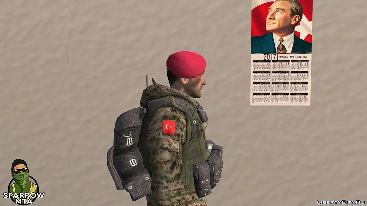 Soldado com boina bordô / GTA San Andreas