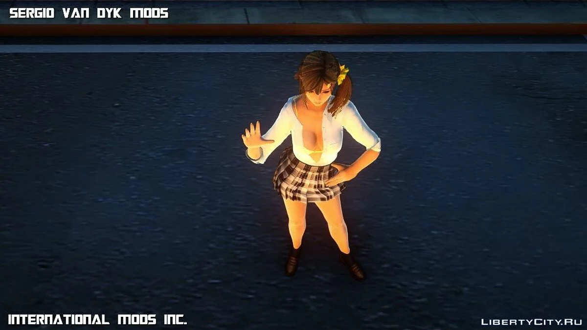 Misaki Caliente en Mini Falda Escolar / GTA San Andreas