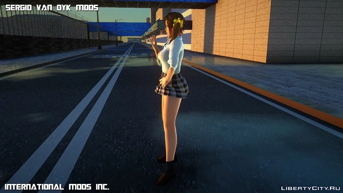 Misaki Caliente en Mini Falda Escolar / GTA San Andreas
