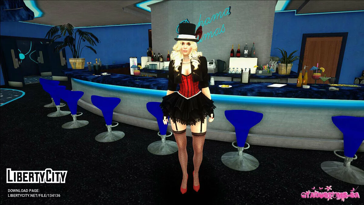Helena Douglas in a black hat / GTA San Andreas