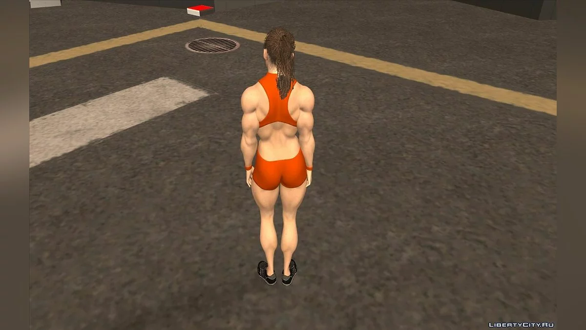 Клэр з Обитель зла 2, що качає залізо / GTA San Andreas