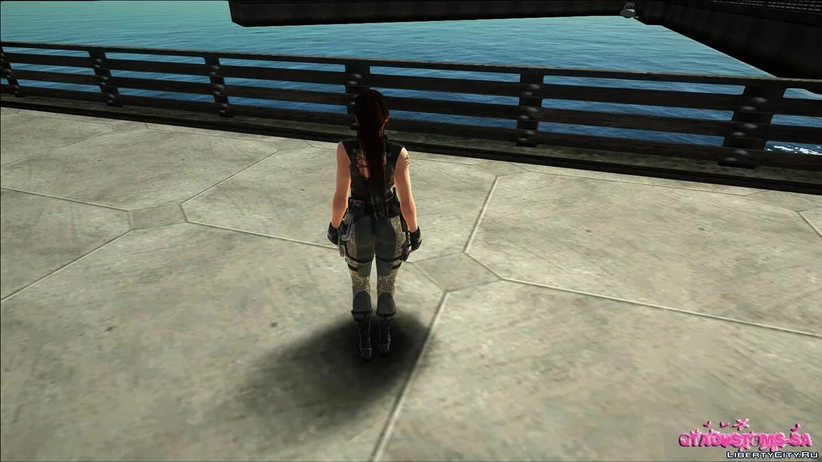 Mai Shiranui en ropa táctica de camuflaje / GTA San Andreas