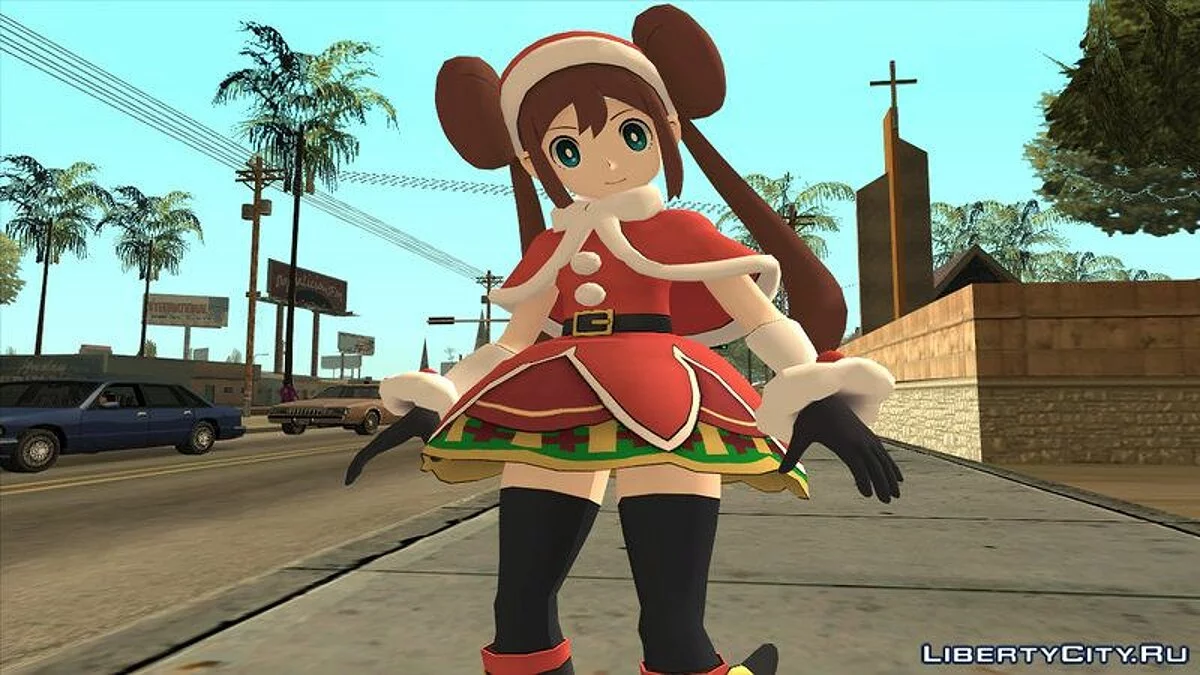 Pokémon Masters - Rosa (Christmas Costume) / GTA San Andreas