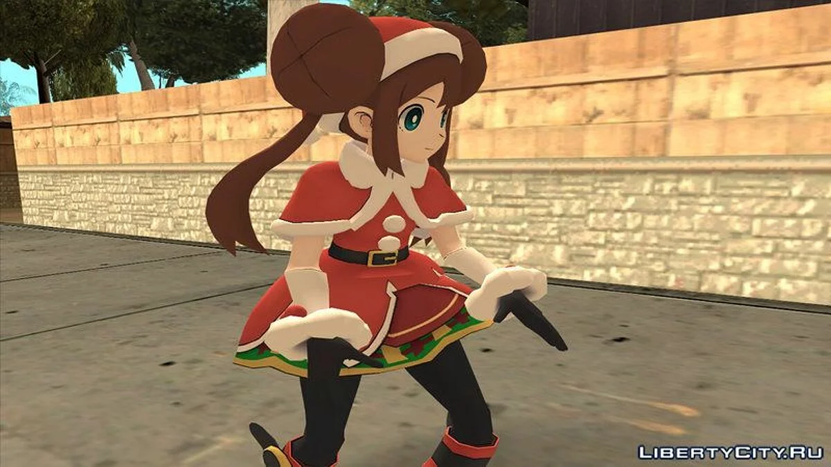 Pokémon Masters - Rosa (Christmas Costume) / GTA San Andreas