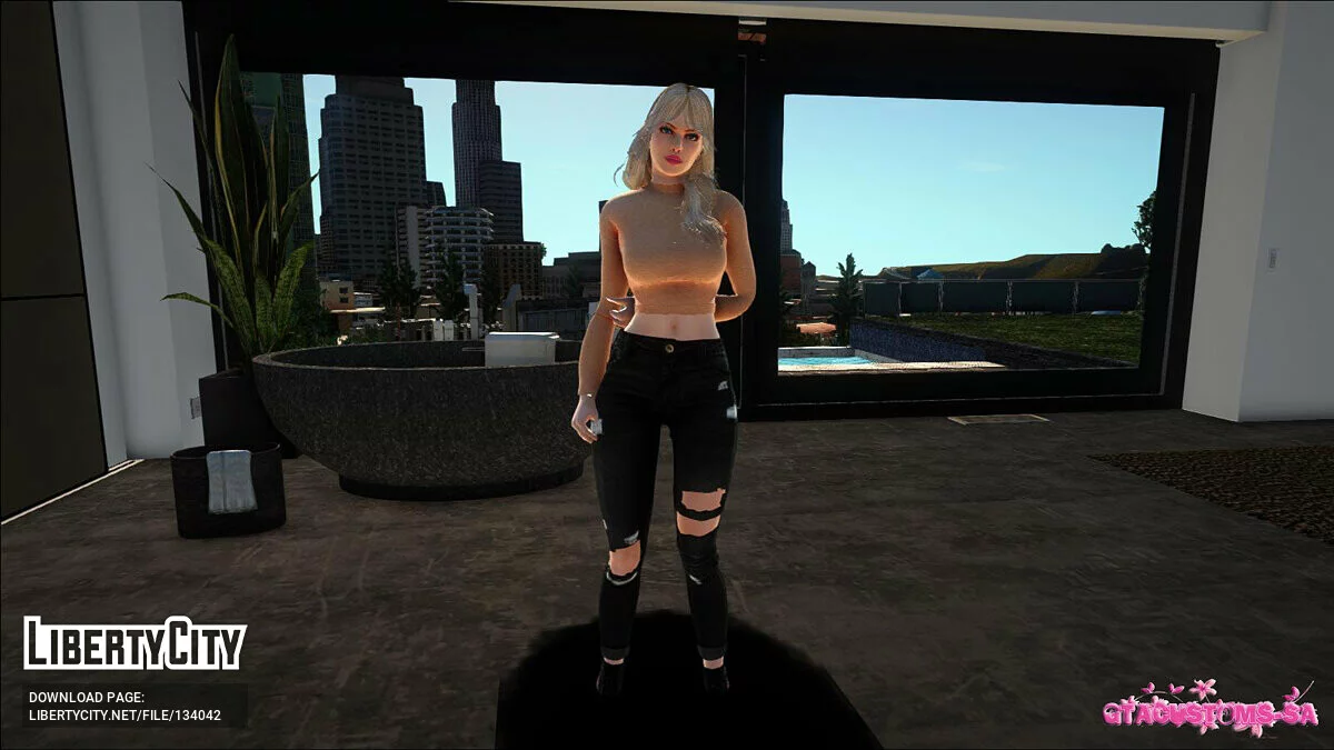 Rachel in casual clothes v5 / GTA San Andreas
