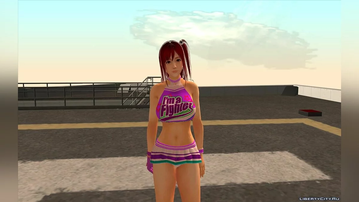 Honoka from Dead or Alive 5 in Cheerleader Outfit / GTA San Andreas