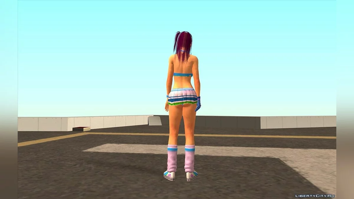Honoka from Dead or Alive 5 in Cheerleader Outfit / GTA San Andreas