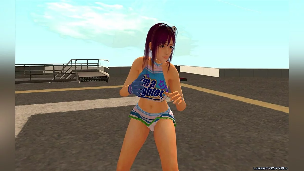 Honoka from Dead or Alive 5 in Cheerleader Outfit / GTA San Andreas