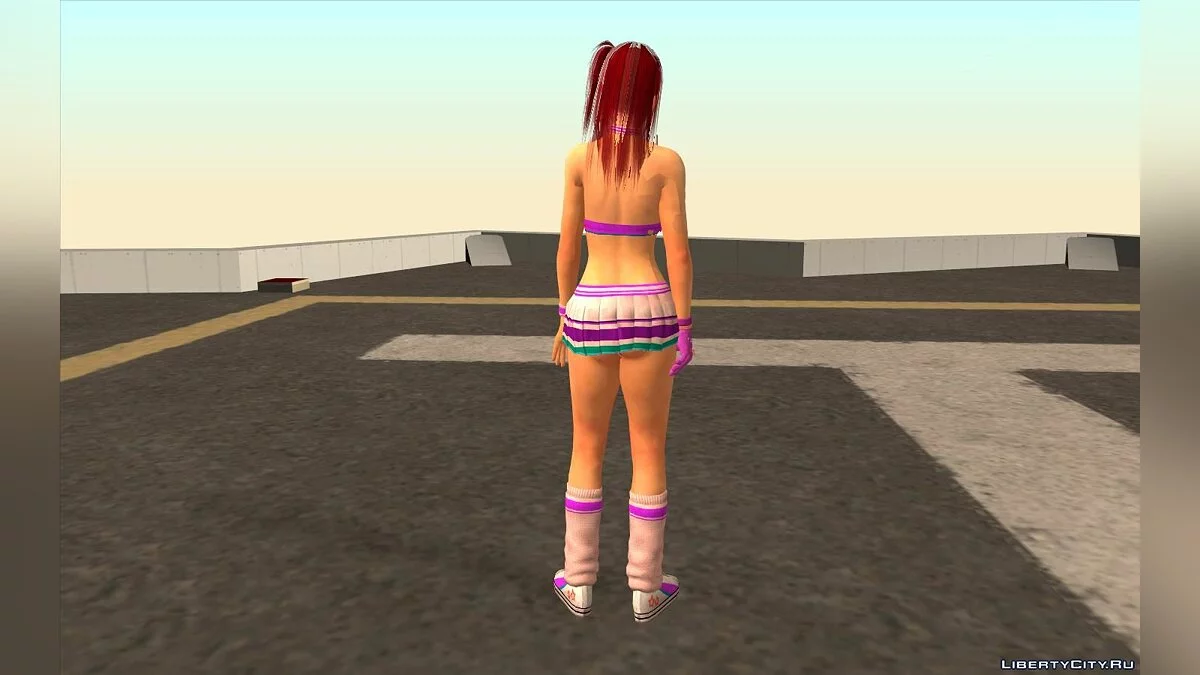 Honoka from Dead or Alive 5 in Cheerleader Outfit / GTA San Andreas