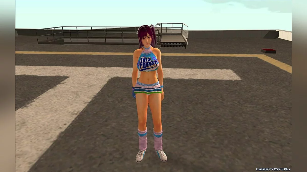Honoka from Dead or Alive 5 in Cheerleader Outfit / GTA San Andreas
