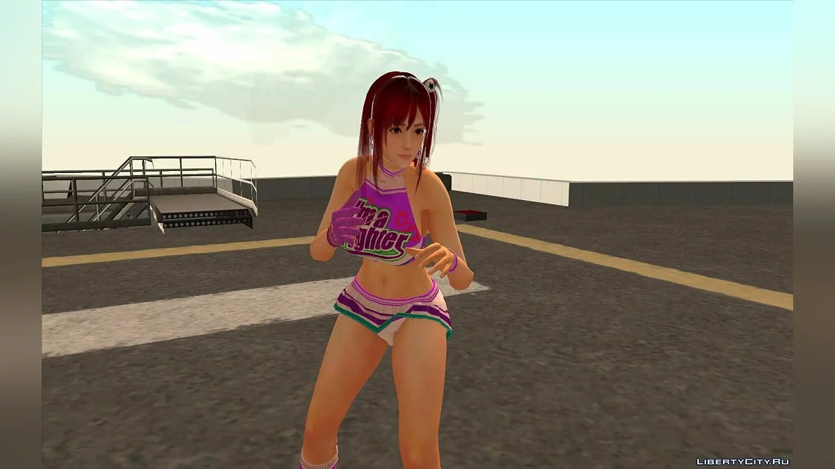 Honoka from Dead or Alive 5 in Cheerleader Outfit / GTA San Andreas