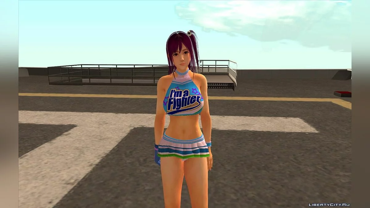Honoka from Dead or Alive 5 in Cheerleader Outfit / GTA San Andreas