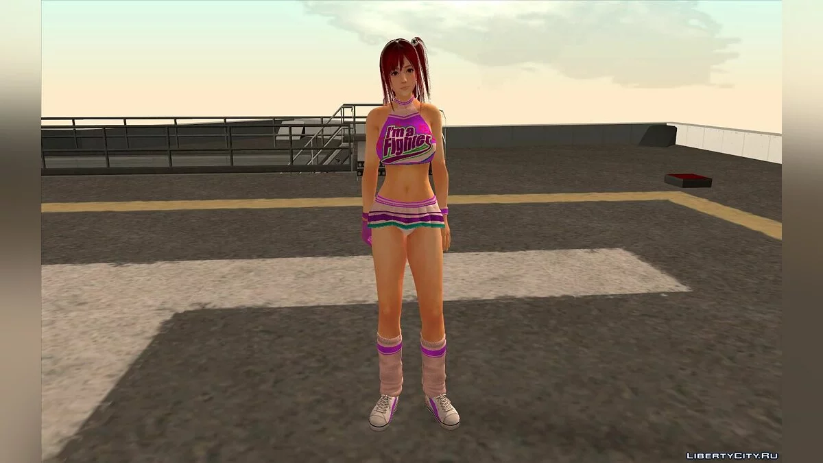 Honoka from Dead or Alive 5 in Cheerleader Outfit / GTA San Andreas