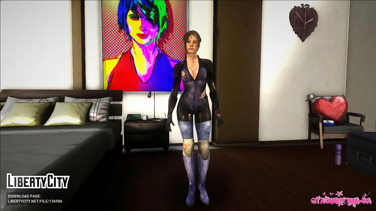 Claire Redfield in a suit / GTA San Andreas