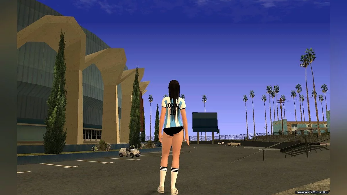 Kokoro in the form of the Argentina National Football Team / GTA San Andreas