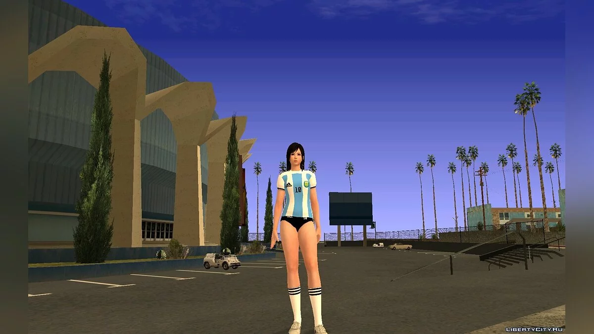 Kokoro in the form of the Argentina National Football Team / GTA San Andreas
