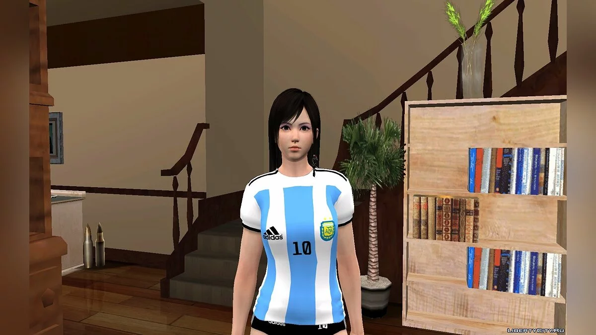 Kokoro in the form of the Argentina National Football Team / GTA San Andreas