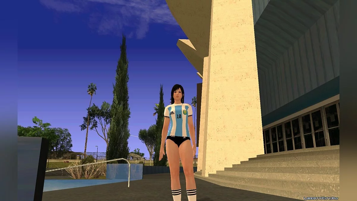 Kokoro in the form of the Argentina National Football Team / GTA San Andreas