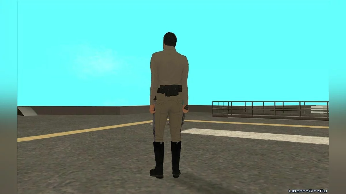 Michael from GTA 5 in Cop Uniform / GTA San Andreas
