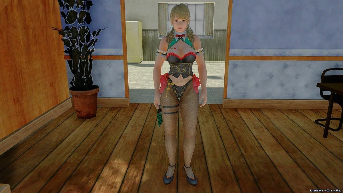 Monica dalam Kostum Royal Flush / GTA San Andreas