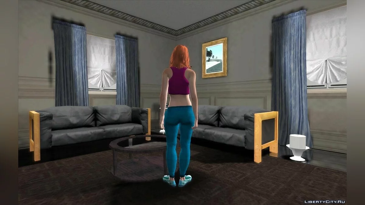 Personagem feminino do jogo Adobe Fuse 2018 / GTA San Andreas
