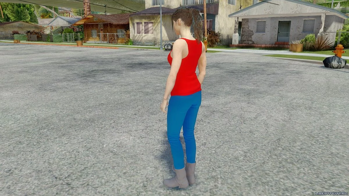 Claire from the game: RE2:Remake / GTA San Andreas