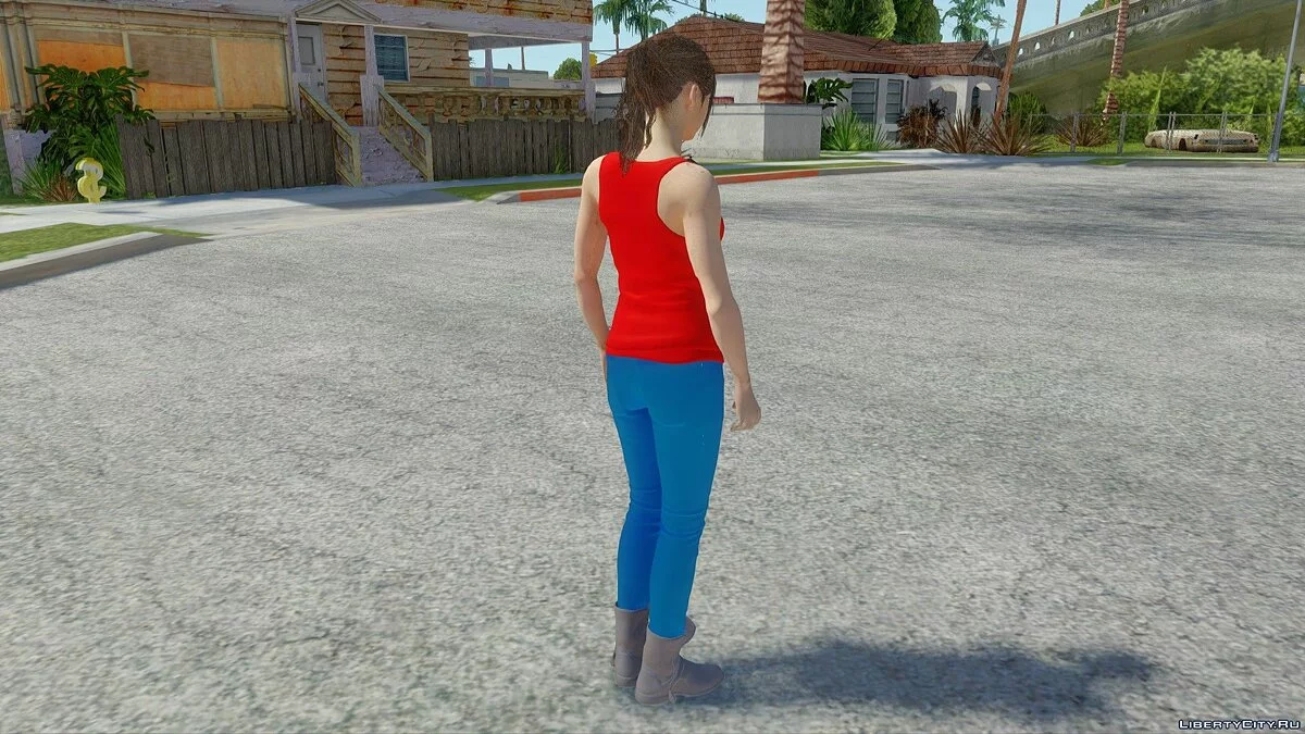 Claire from the game: RE2:Remake / GTA San Andreas