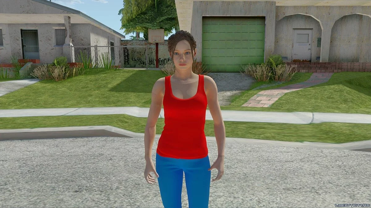 Claire from the game: RE2:Remake / GTA San Andreas