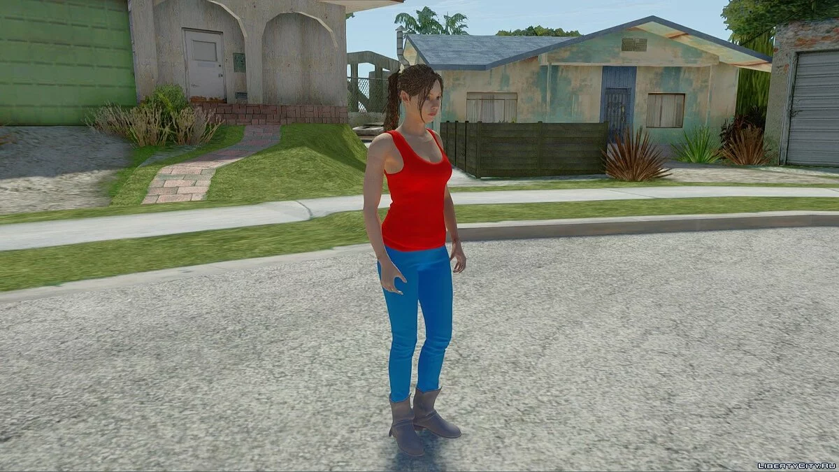 Claire from the game: RE2:Remake / GTA San Andreas