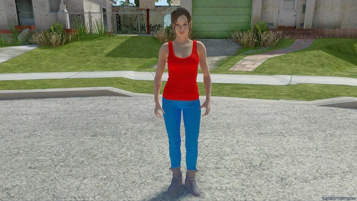 Claire from the game: RE2:Remake / GTA San Andreas