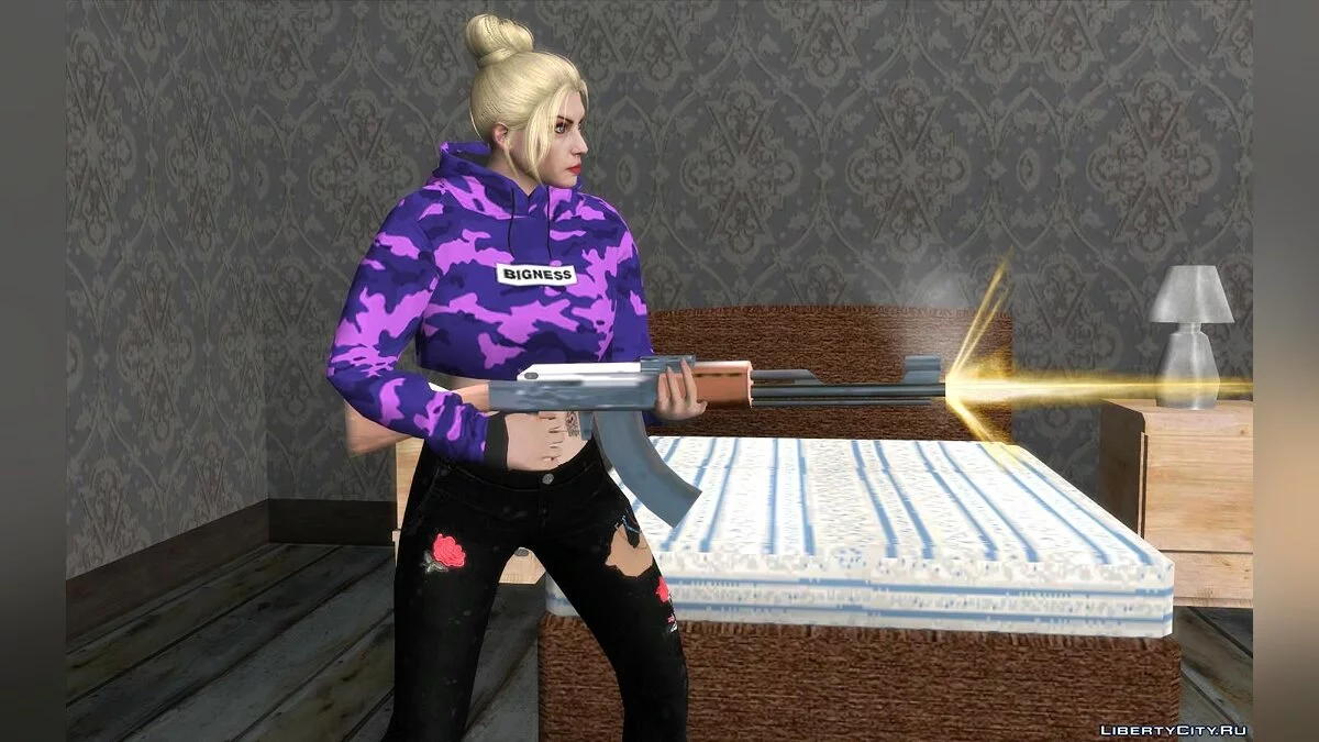 Skin aleatorio de chica rubia de GTA Online #6 / GTA San Andreas