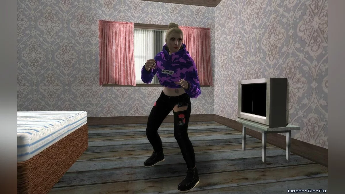 Skin aleatorio de chica rubia de GTA Online #6 / GTA San Andreas