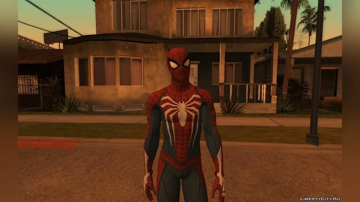 Spider-Man dari permainan Spiderman PS4 / GTA San Andreas