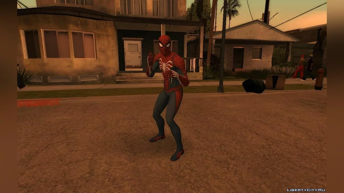 Spider-Man dari permainan Spiderman PS4 / GTA San Andreas