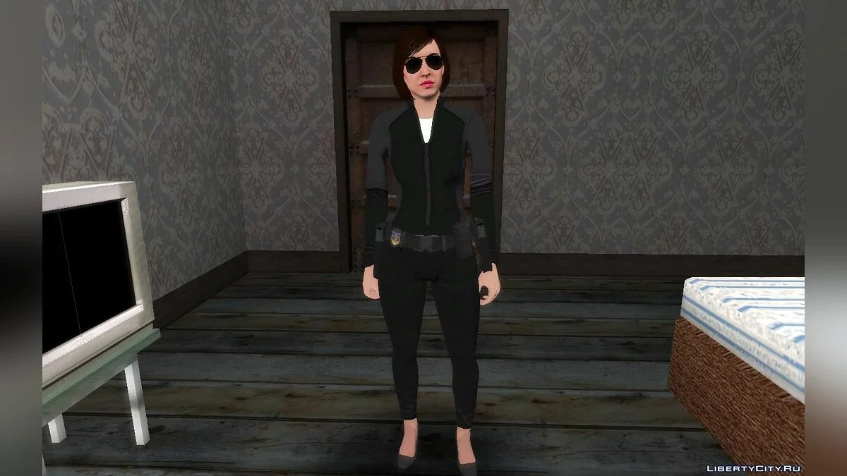 GTA 5中的卡伦·丹尼尔斯黑色套装v2 / GTA San Andreas