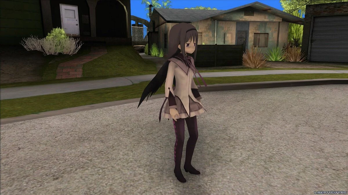 Homura Akemi from Puella Magi Madoka Magica / GTA San Andreas