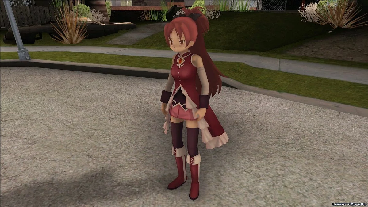 Kyoko Sakura from Puella Magi Madoka Magica / GTA San Andreas