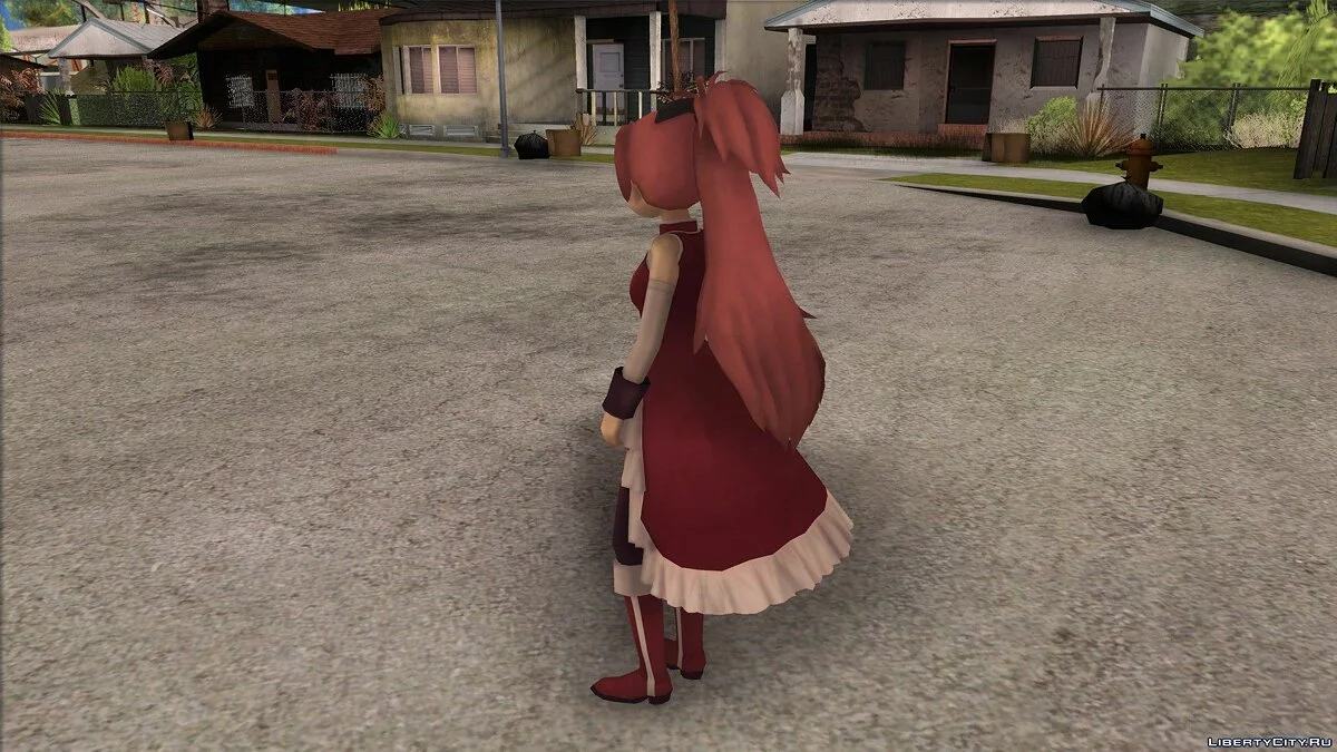 Kyoko Sakura from Puella Magi Madoka Magica / GTA San Andreas