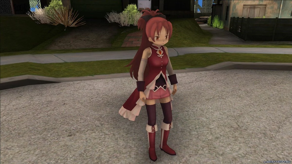Kyoko Sakura from Puella Magi Madoka Magica / GTA San Andreas