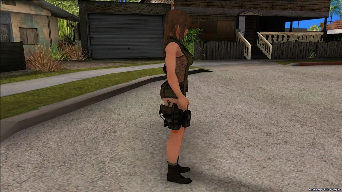 Misaki em uniforme militar / GTA San Andreas