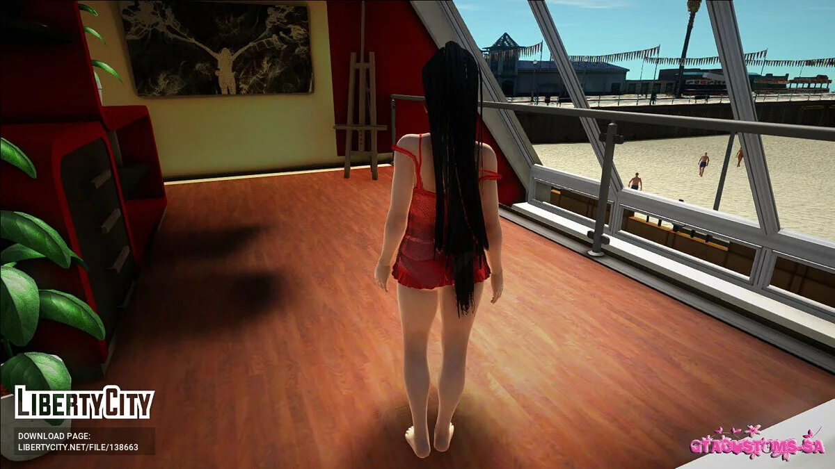 Momiji in a red nightgown / GTA San Andreas